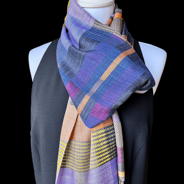Edith : 100% soie, tisser à la main/Handwoven Silk scarf