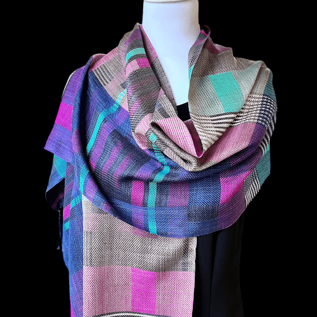 Spring :100% soie, tisser à la main/Handwoven Silk scarf