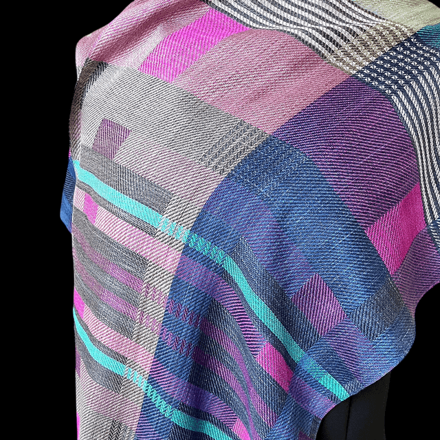 Spring :100% soie, tisser à la main/Handwoven Silk scarf