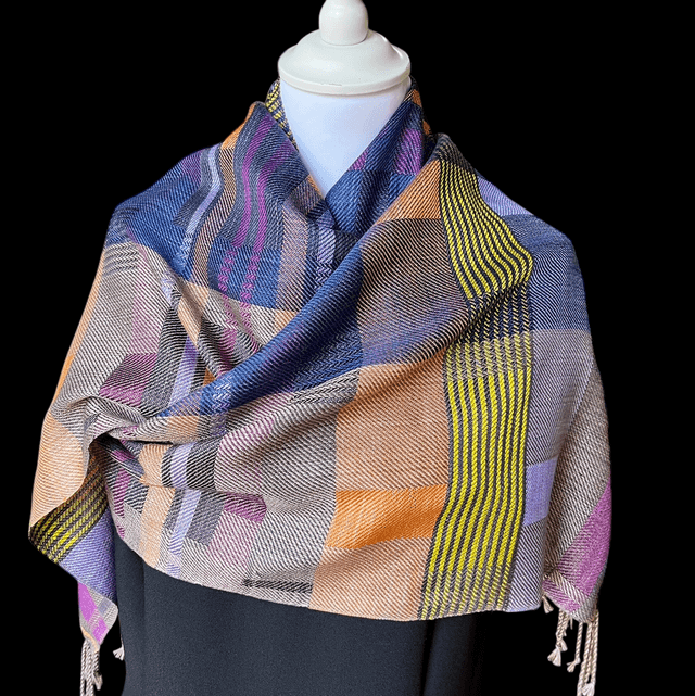 Edith : 100% soie, tisser à la main/Handwoven Silk scarf
