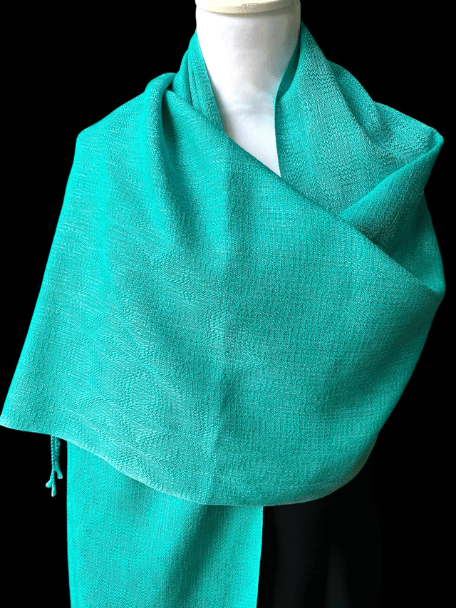 Châle 100% soie, tisser à la main / 100% silk shawl handwoven