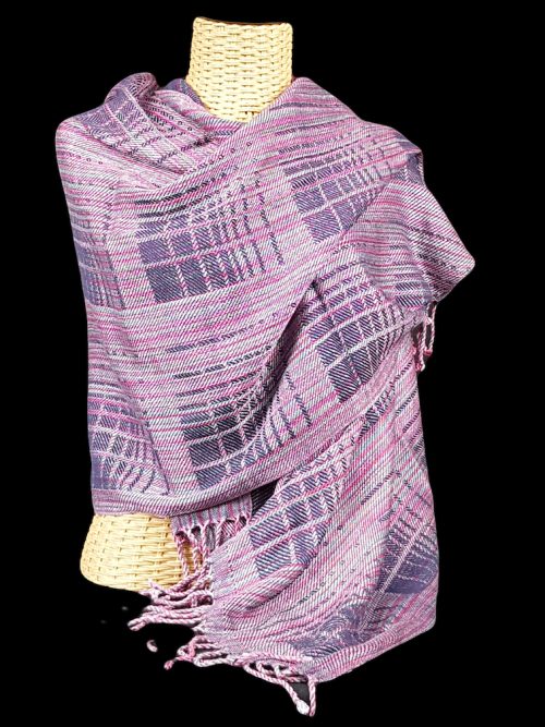 Stained Glass Silk & Merino Wool Shawl