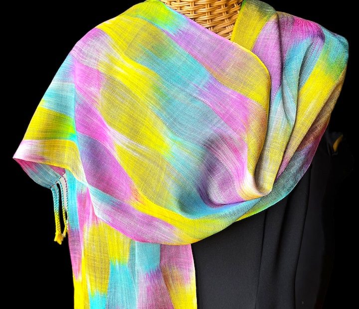 handwoven-ondulé-silk-scarf-hand-painted-warp