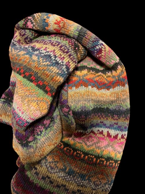 Pure wool Fair Isle shawl